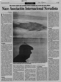 Nace Asociación Internacional Nerudista  [artículo] Oscar Vega.