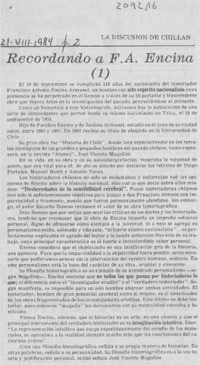 Recordando a F. A. Encina
