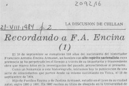 Recordando a F. A. Encina