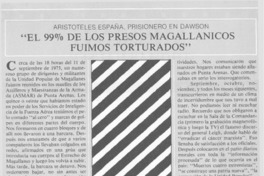"El 99% de los presos magallánicos fuimos torturados"