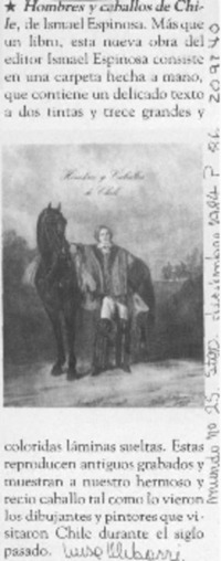 "Hombres y caballos de Chile"
