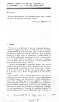 América Latina y el mundo moderno en algunos ensayistas latinoamericanos