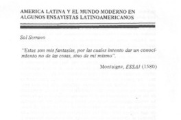 América Latina y el mundo moderno en algunos ensayistas latinoamericanos