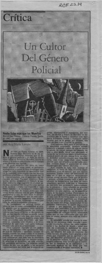 Un cultor del género policial  [artículo] Ana María Larraín.