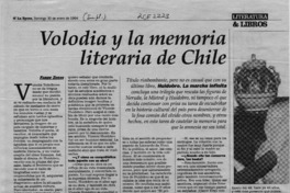 Volodia y la memoria literaria de Chile