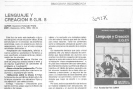 "Lenguaje y creación"