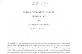 Sergio Fernández Larraín, diplomático