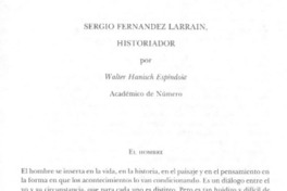 Sergio Fernández Larraín, historiador