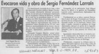 Evocaron vida y obra de Sergio Fernández Larraín