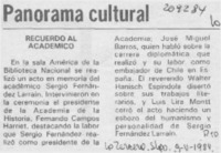 Recuerdo al académico