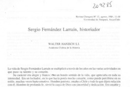 Sergio Fernández Larraín, historiador