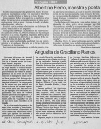 Albertina Fierro, maestra y poeta