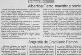 Albertina Fierro, maestra y poeta