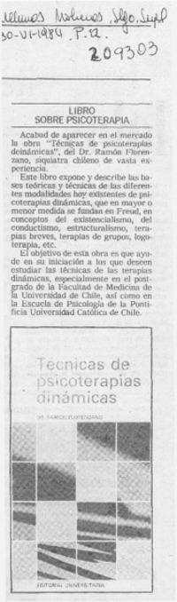 Libro sobre psicoterapia