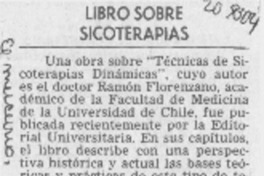 Libro sobre sicoterapias