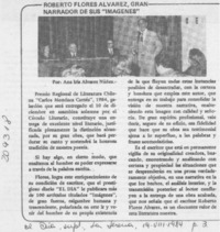 Roberto Flores Alvarez, gran narrador de sus "imágenes"