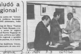 Alcalde saludó a Premio regional