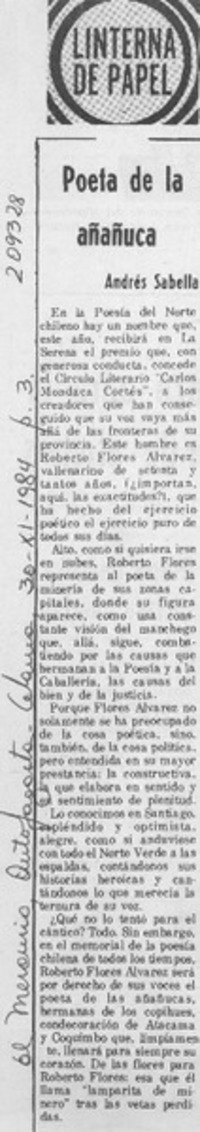 Poeta de la añañuca