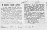 A Roberto Flores Alvarez