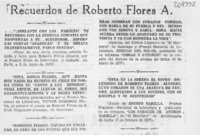 Recuerdos de Roberto Flores A.