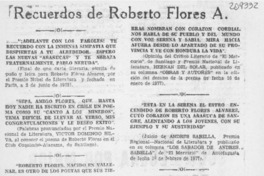 Recuerdos de Roberto Flores A.