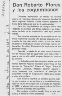 Don Roberto Flores y los coquimbanos