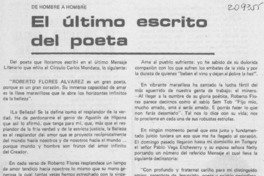 El último escrito del poeta