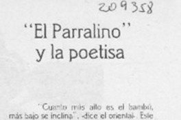 "El parralino" y la poetisa