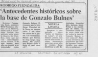 Por qué no se ha hecho el gran film de la guerra del 79, "antecedentes históricos sobre la base de Gonzalo Bulnes