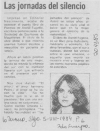 Las Jornadas del silencio