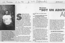 "Soy un adicto al trabajo"