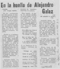 En la huella de Alejandro Galaz