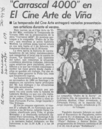 "Carrascal 4000" en el cine arte de Viña