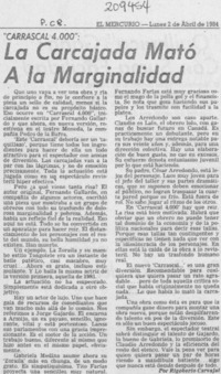 La carcajada mató a la marginalidad