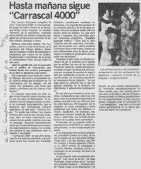 Hasta mañana sigue "Carrascal 4000"