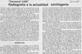 Radiografía a la actualidad contingente