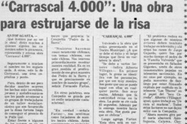 "Carrascal 4000", una obra para estrujarse de la risa