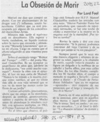 La obsesión de morir