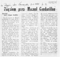 Réquiem para Manuel Gandarillas