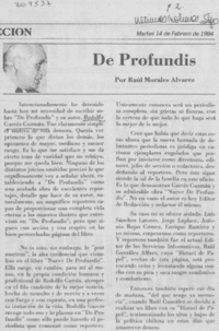 "De profundis"