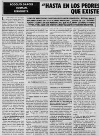 "Hasta en los peores momentos, he considerado que exista libertad de prensa" : [entrevista]