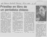 Priestley en libro de un periodista chileno