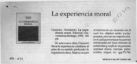 La experiencia moral  [artículo] Arturo Gaete.