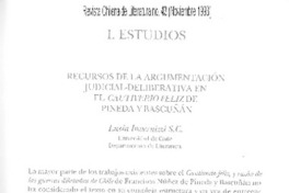 Recursos de la argumentación judicial-deliberativa en el "Cautiverio feliz" de Pineda y Bascuñán