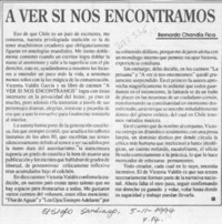 A ver si nos encontramos  [artículo] Bernardo Chandía Fica.