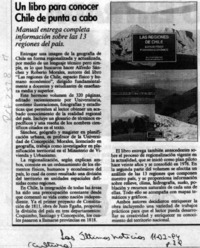 Un Libro para conocer Chile de punta a cabo  [artículo].