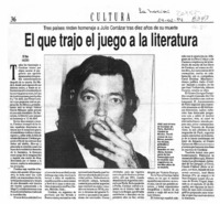 El que trajo el juego a la literatura  [artículo].