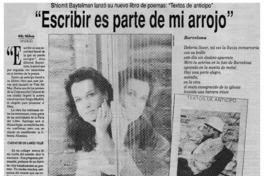 "Escribir es parte de mi arrojo"