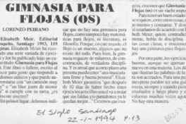 Gimnasia para flojas (os)  [artículo] Lorenzo Peirano.