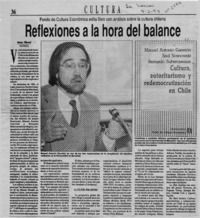 Reflexiones a la hora del balance  [artículo] Mónica Villarroel.